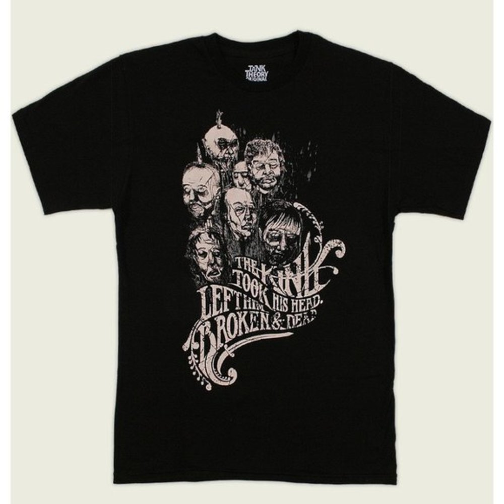 New Mens Tank Theory Black Dead Heads King T Shirt